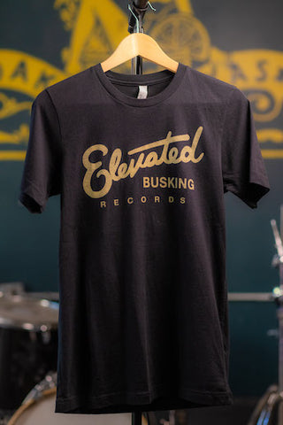Elevated Busking Records Champagne/Black T-Shirt