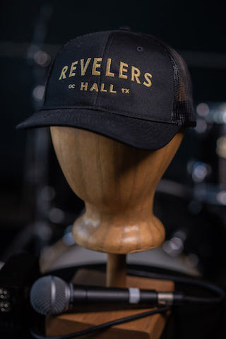Revelers Hall Trucker Hat Black/Gold